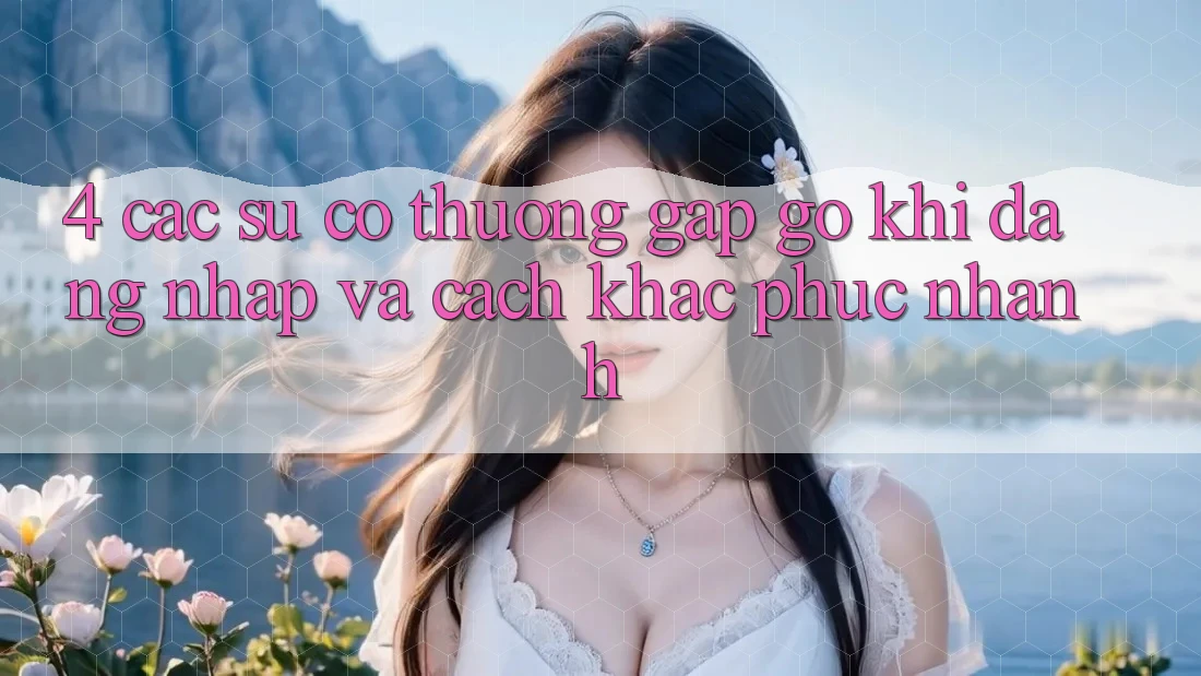 4. Các Sự Cố Thường Gặp gỡ Khi Đăng Nhập Và Cách Khắc Phục Nhanh 4. Các Sự Cố Thường Gặp gỡ Khi Đăng Nhập Và Cách Khắc Phục Nhanh