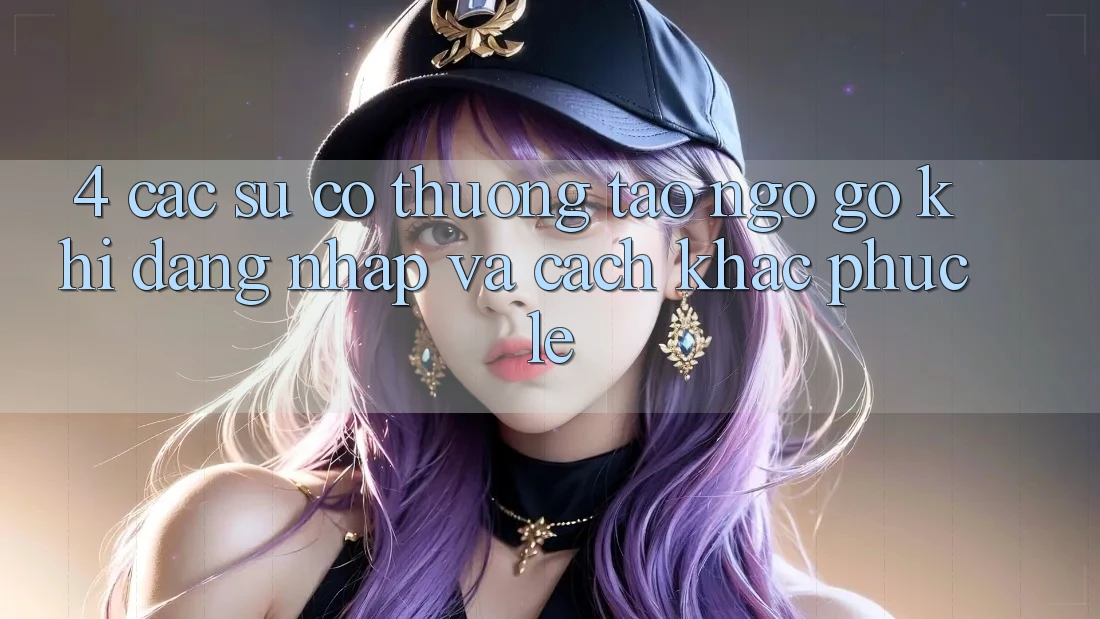 4. Các Sự Cố Thường Tao ngộ gỡ Khi Đăng Nhập Và Cách Khắc Phục Lẹ 4. Các Sự Cố Thường Tao ngộ gỡ Khi Đăng Nhập Và Cách Khắc Phục Lẹ