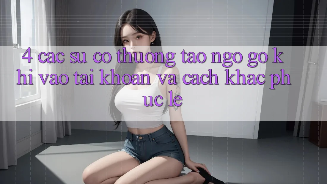 4. Các Sự Cố Thường Tao ngộ gỡ Khi Vào tài khoản Và Cách Khắc Phục Lẹ