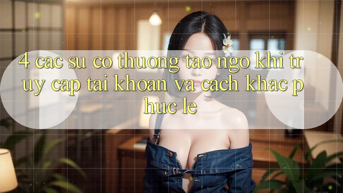 4. Các Sự Cố Thường Tao ngộ Khi Truy cập tài khoản Và Cách Khắc Phục Lẹ 4. Các Sự Cố Thường Tao ngộ Khi Truy cập tài khoản Và Cách Khắc Phục Lẹ