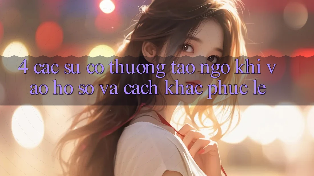 4. Các Sự Cố Thường Tao ngộ Khi Vào hồ sơ Và Cách Khắc Phục Lẹ 4. Các Sự Cố Thường Tao ngộ Khi Vào hồ sơ Và Cách Khắc Phục Lẹ