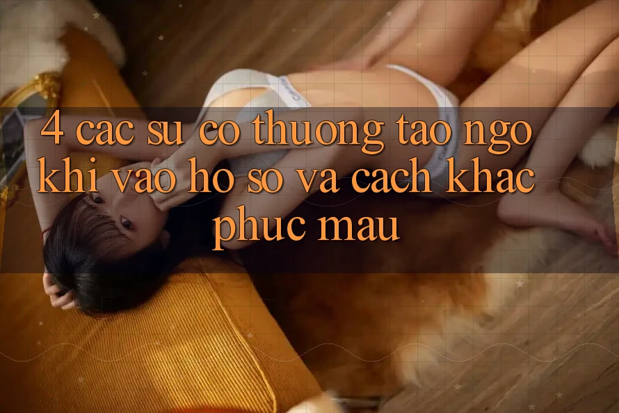 4. Các Sự Cố Thường Tao ngộ Khi Vào hồ sơ Và Cách Khắc Phục Mau 4. Các Sự Cố Thường Tao ngộ Khi Vào hồ sơ Và Cách Khắc Phục Mau