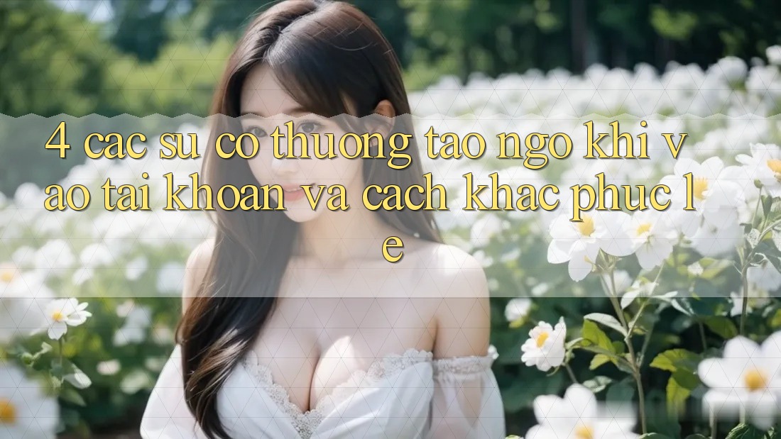 4. Các Sự Cố Thường Tao ngộ Khi Vào tài khoản Và Cách Khắc Phục Lẹ 4. Các Sự Cố Thường Tao ngộ Khi Vào tài khoản Và Cách Khắc Phục Lẹ