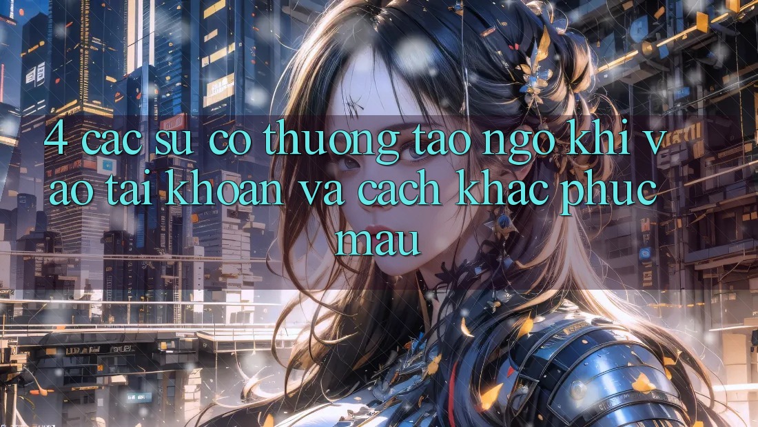 4. Các Sự Cố Thường Tao ngộ Khi Vào tài khoản Và Cách Khắc Phục Mau 4. Các Sự Cố Thường Tao ngộ Khi Vào tài khoản Và Cách Khắc Phục Mau