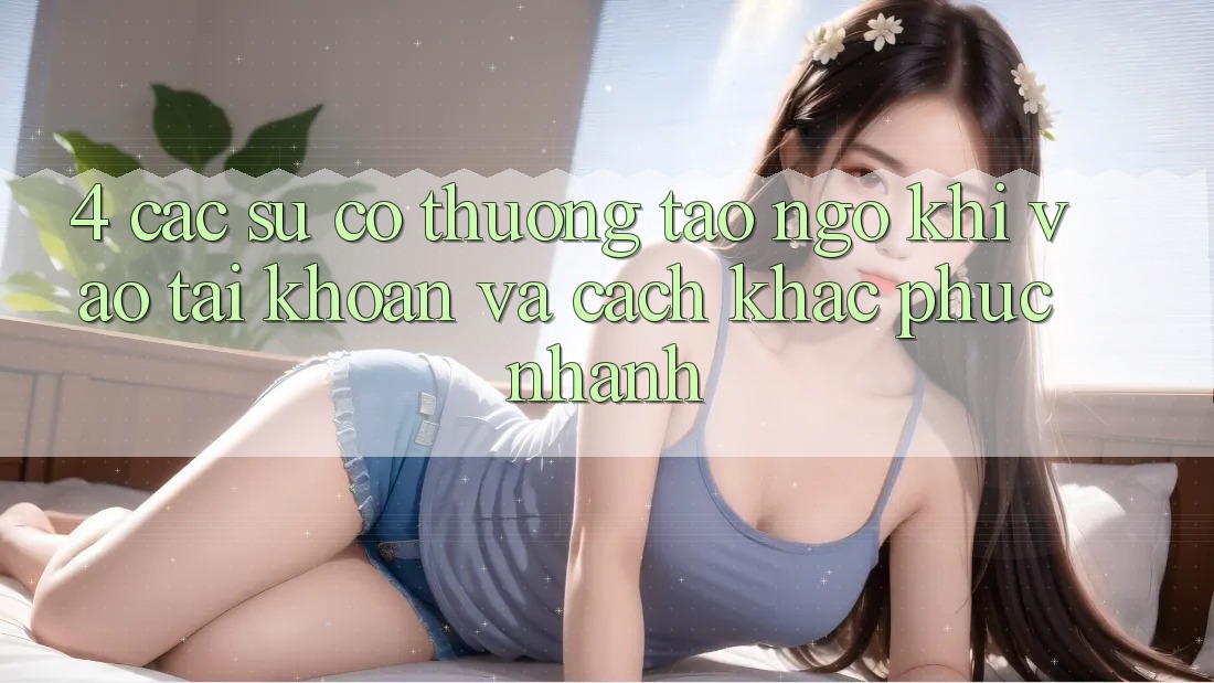 4. Các Sự Cố Thường Tao ngộ Khi Vào tài khoản Và Cách Khắc Phục Nhanh 4. Các Sự Cố Thường Tao ngộ Khi Vào tài khoản Và Cách Khắc Phục Nhanh