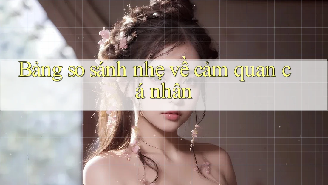 Bảng so sánh nhẹ về cảm quan cá nhân Bảng so sánh nhẹ về cảm quan cá nhân