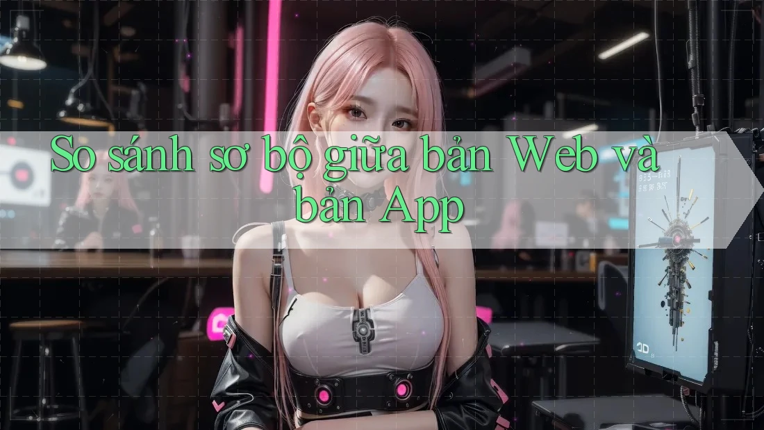 So sánh sơ bộ giữa bản Web và bản App